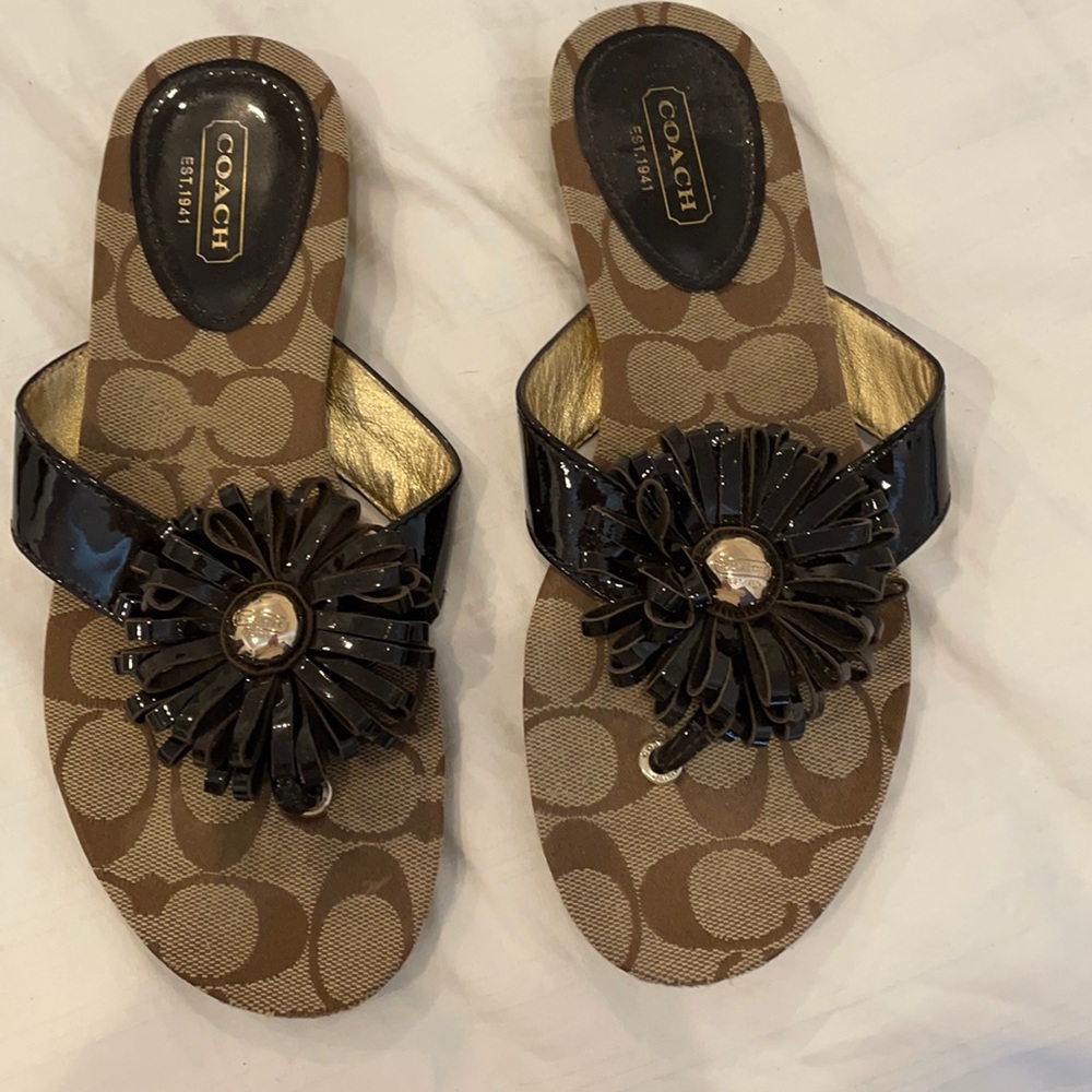 Coach flip flops